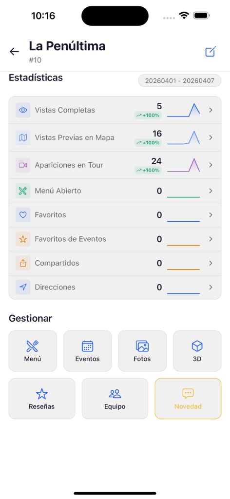 Caseta Dashboard in Drift app