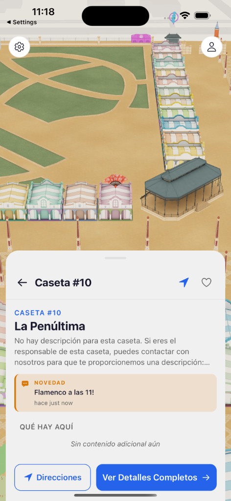 Pizarra message shown in caseta preview